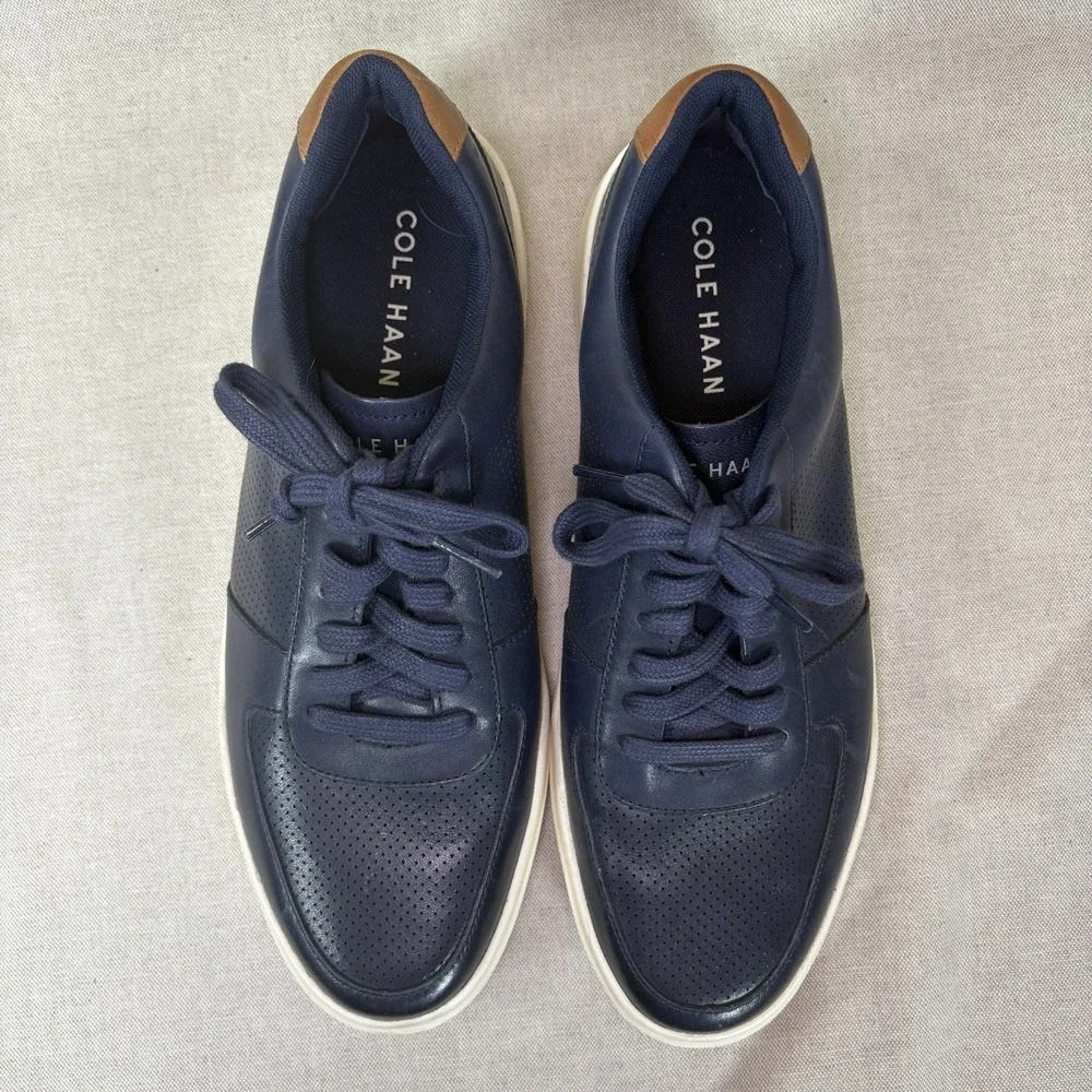 Cole Haan Z2806 Navy Grand Crosscourt Modern Perf Casual Sneaker Size‎ 10 M